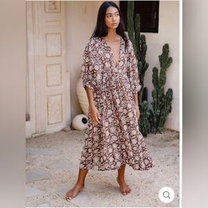 Daughters of India wine Kyra dress sz M